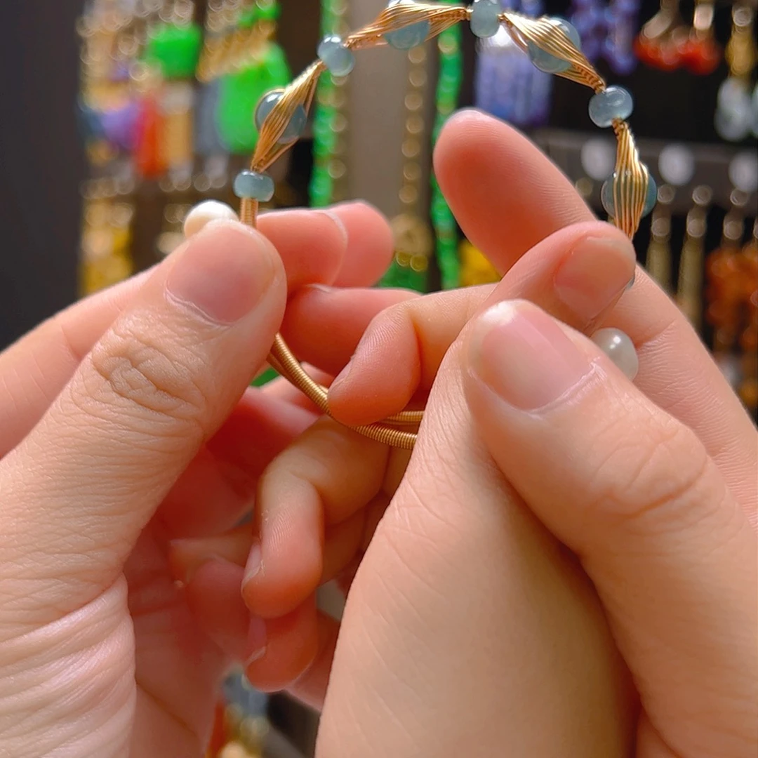 翡翠合金耳饰翡翠