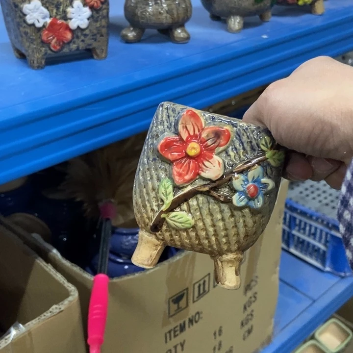 陶瓷花盆单场满9.9发7*9.5