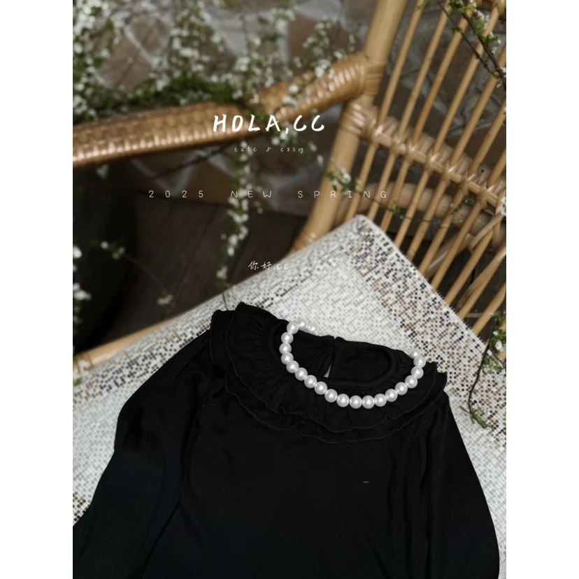 AA28~HOLA.CC·25春 ~双领喇叭袖打底衫8813