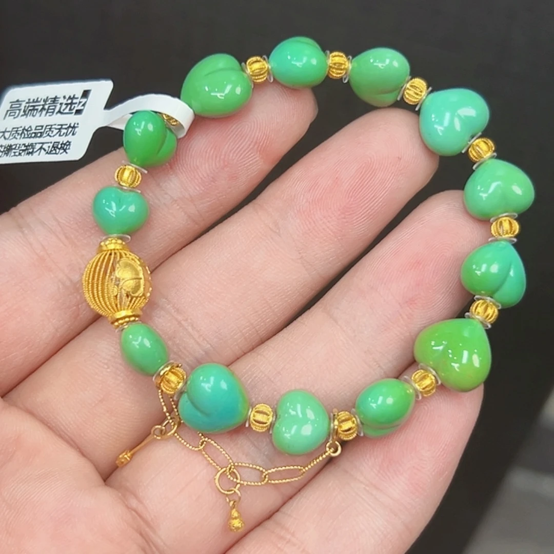 18K金镶嵌绿松石珠宝奇石