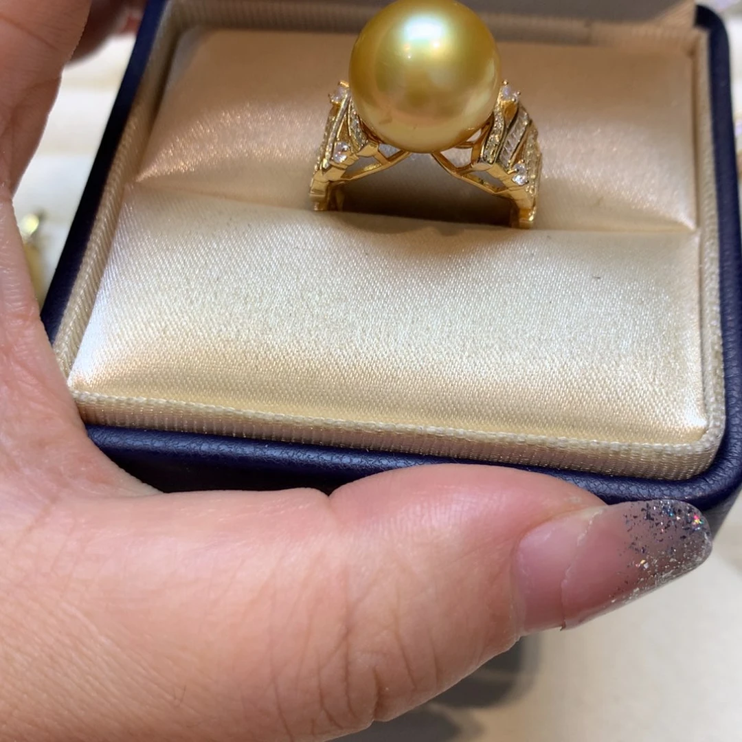 海水珍珠戒指银S925镶嵌