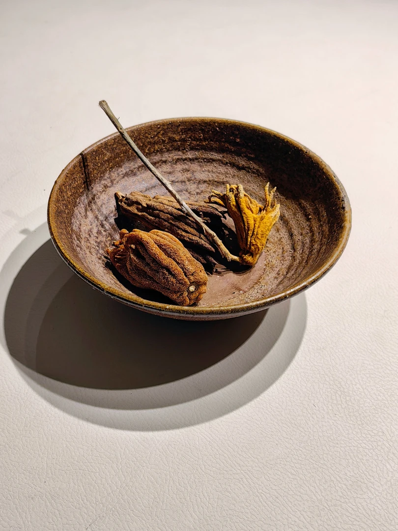 当代 柴烧茶具备前烧果子器柴冈守早期作品，重胡麻落灰饱满全品