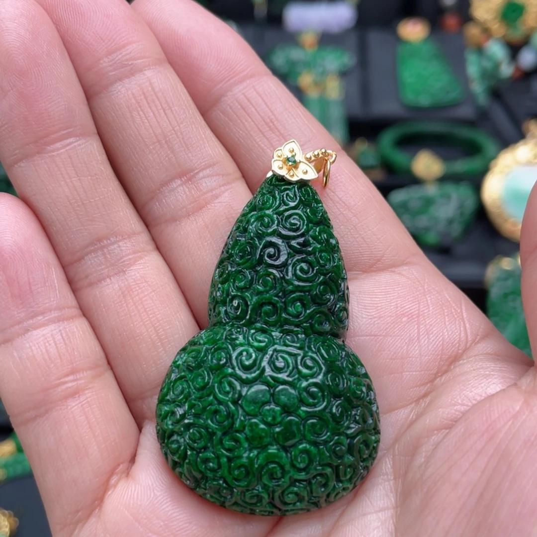 翡翠银S925镶嵌颈饰