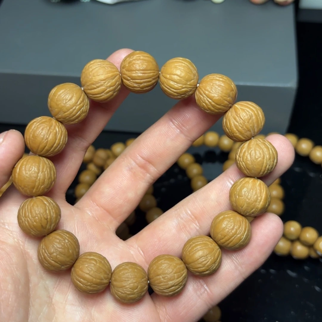 文玩核桃手串已打底原皮原色凤羽