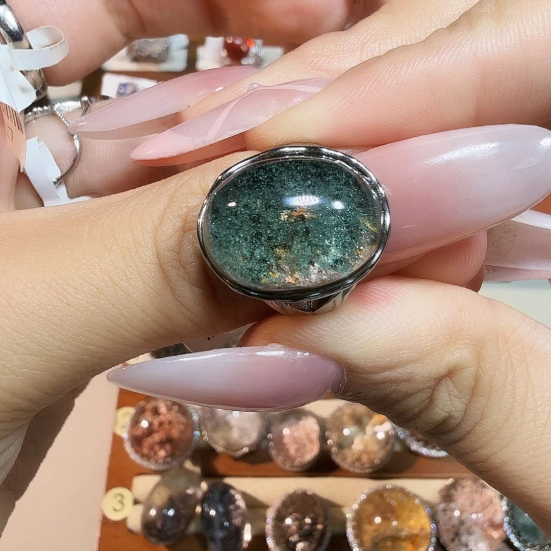 银S925镶嵌戒指水晶