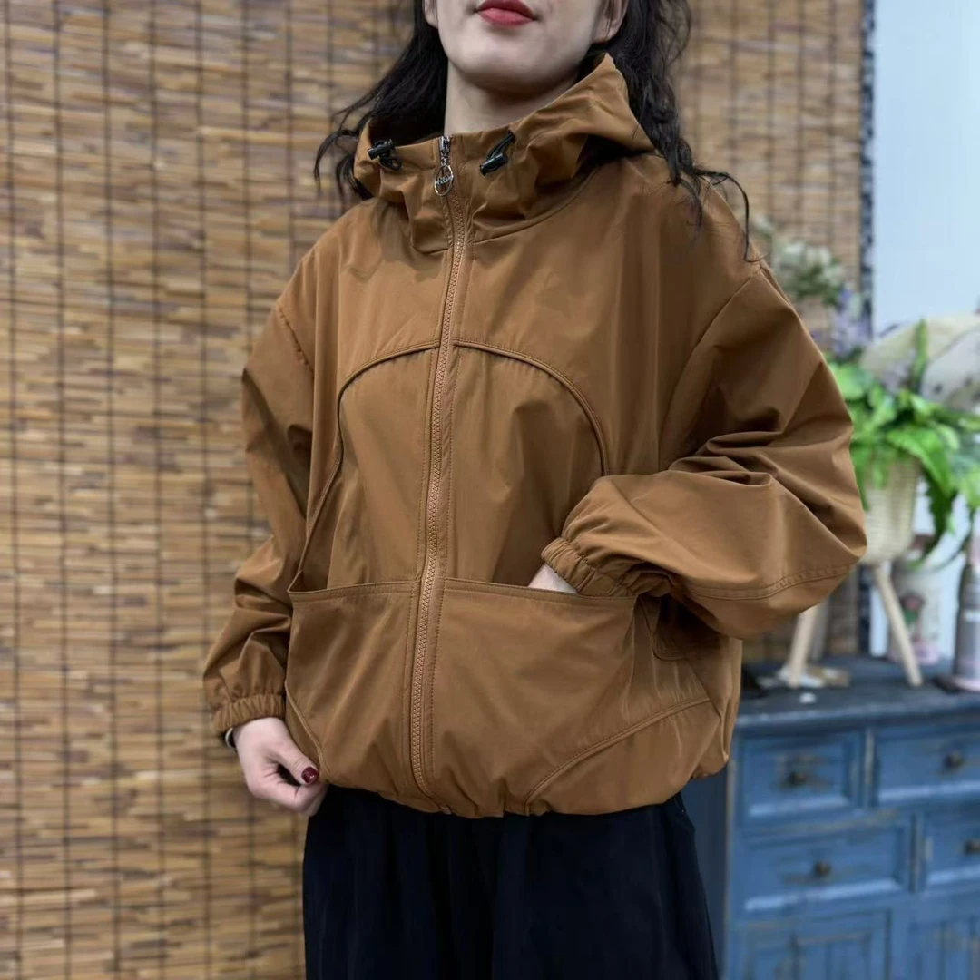 9089新款春季休闲减龄气质显瘦连帽外套