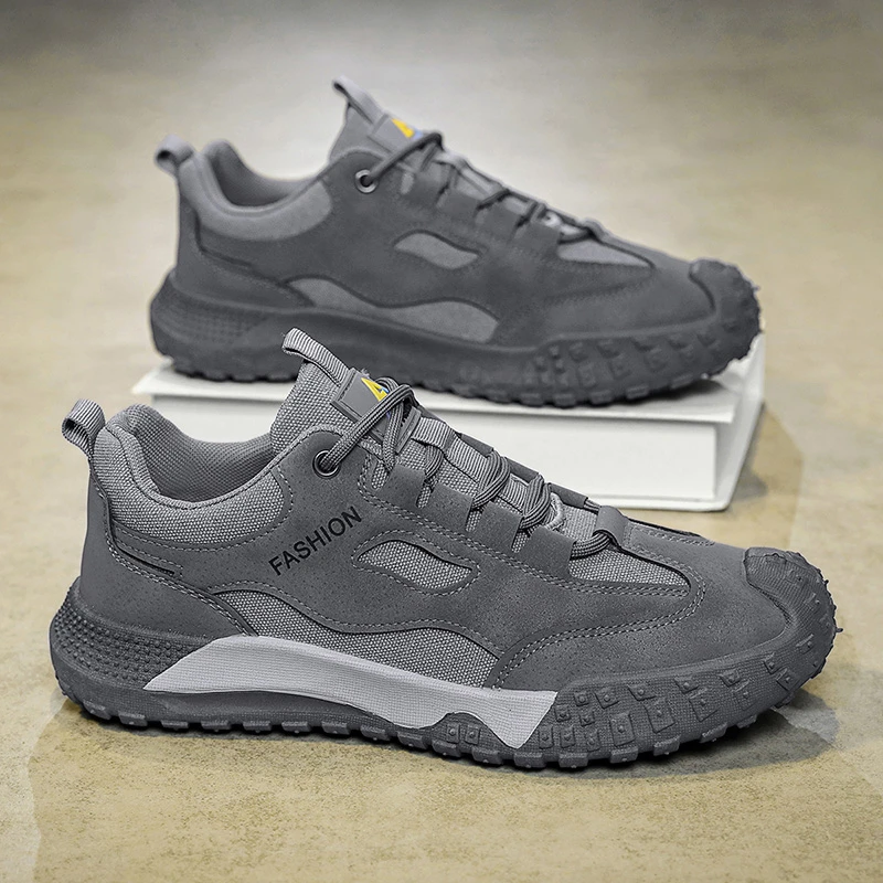 2025爆款男鞋工地劳保鞋男四季款防滑耐磨厚底潮流透气防臭鞋2325