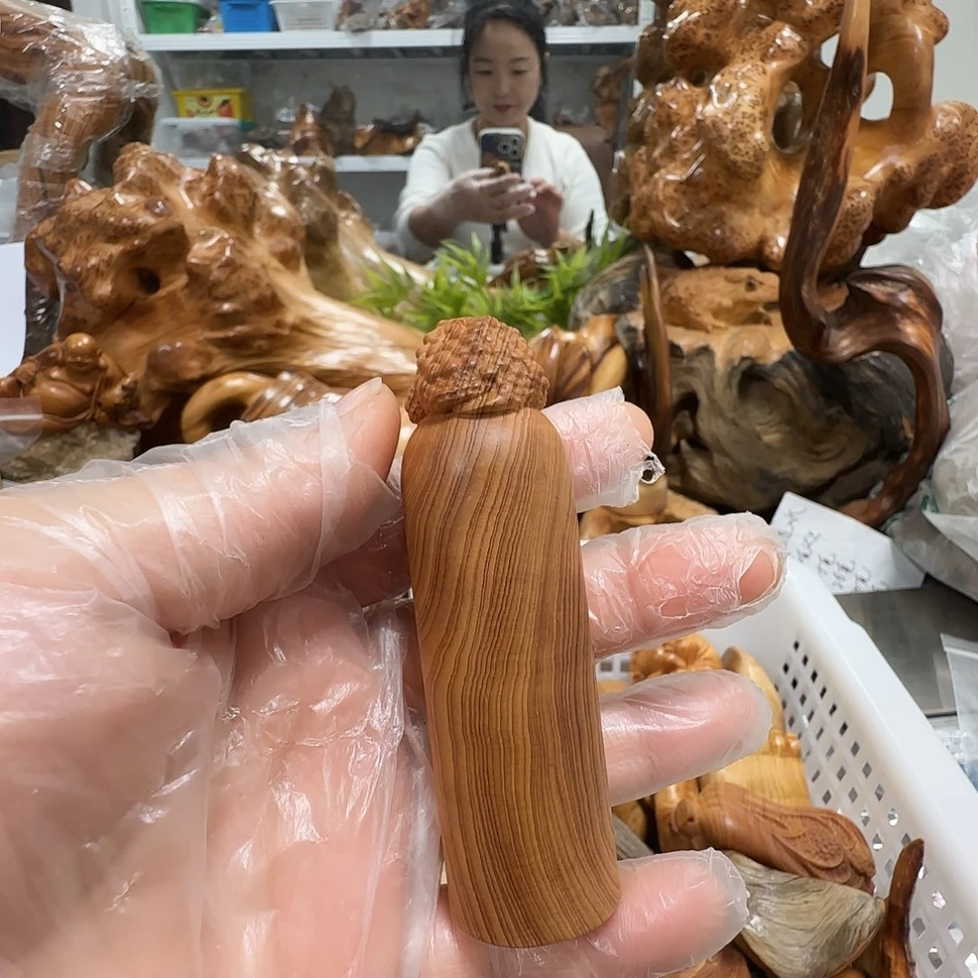 听***心柏木（崖柏）太行崖柏陈化黑油金蟾风水柱