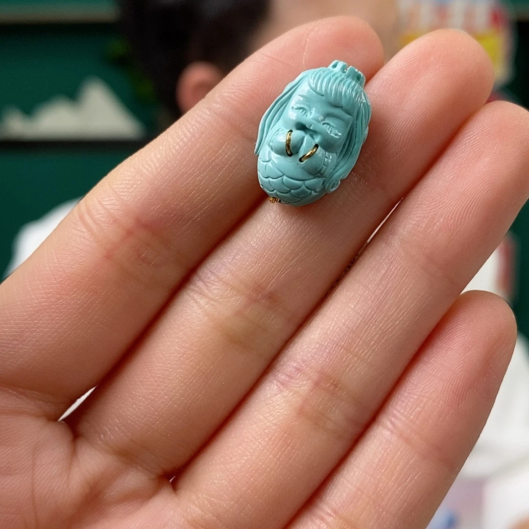 绿松石未镶嵌挂件