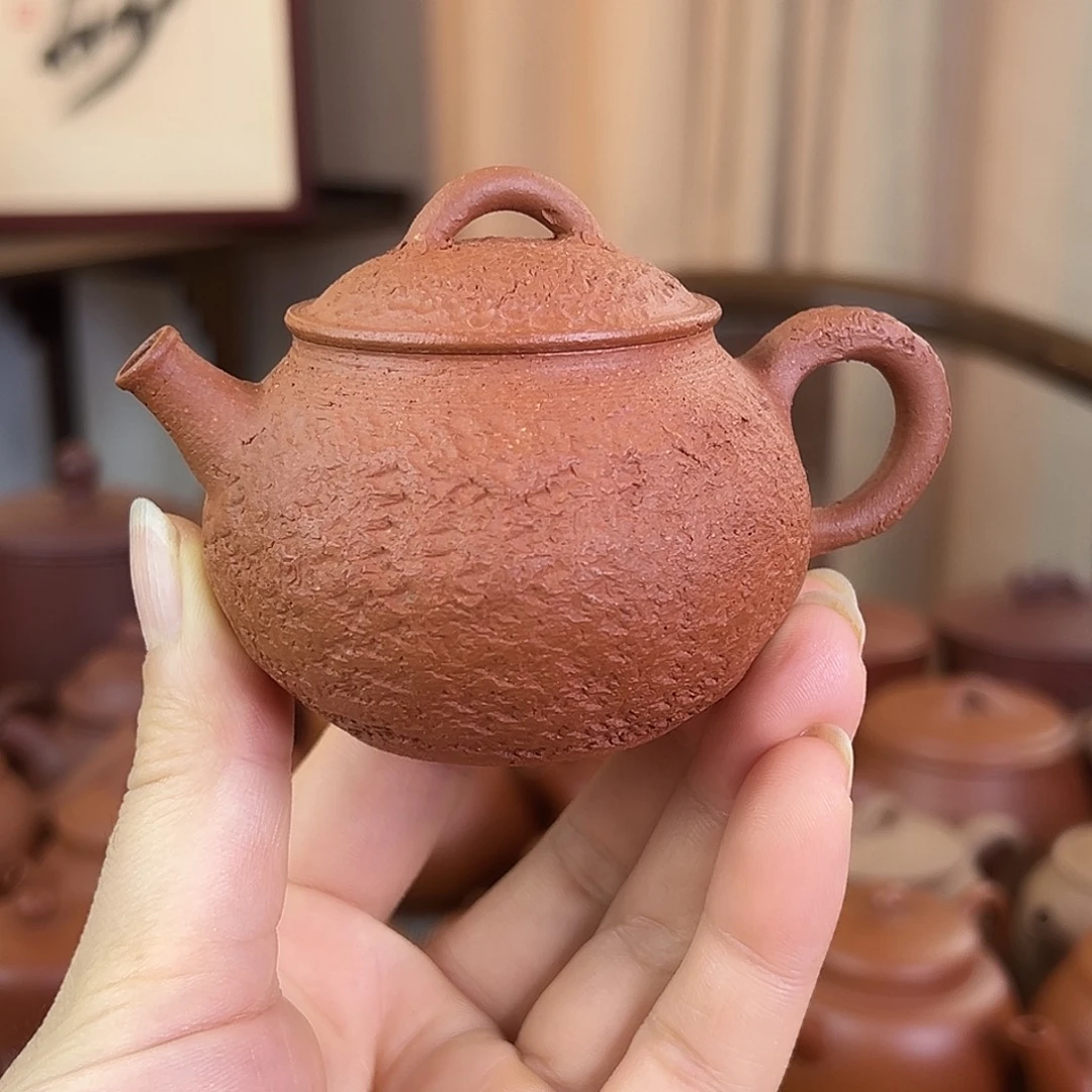 精品原矿 圆珠 鱼籽朱泥 全手工制作 110cc