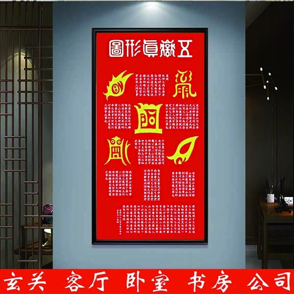 道藏五岳真形图挂画 客厅书房卧室玄关办公室 版权所有 侵权必究