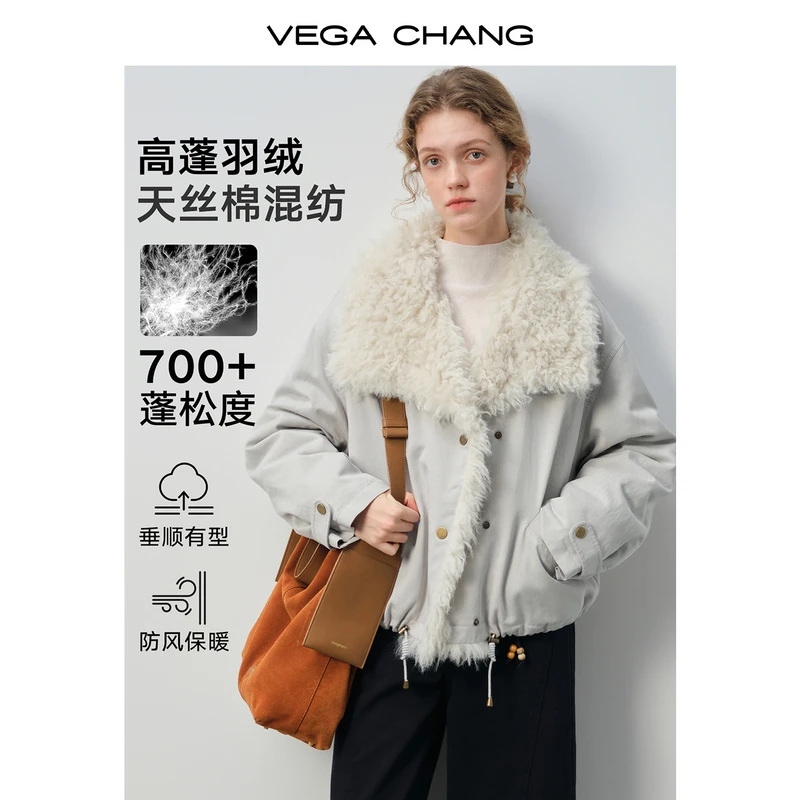 【冬日小奶卷】VEGA CHANG安心绒羽绒服2025冬90白鸭绒羽绒服0391LL