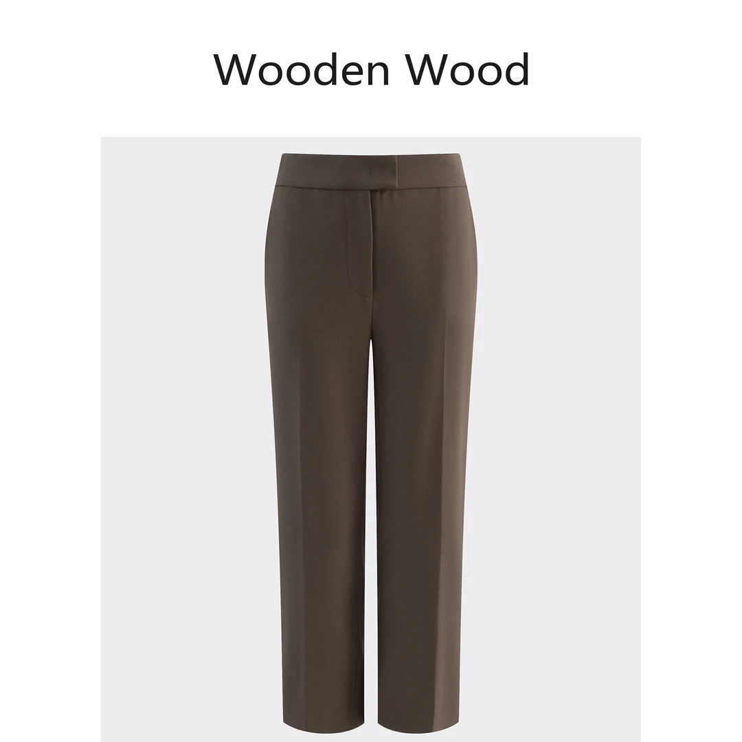 Wooden Wood“高阶精英”高端职场通勤纯色西装裤女W24QX1095