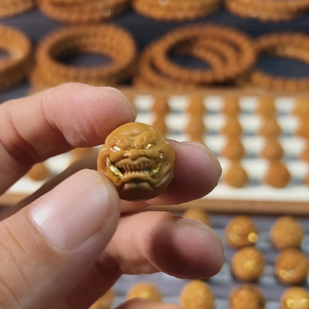 海***林猴头核桃吊坠八戒臻选猴头单籽金
