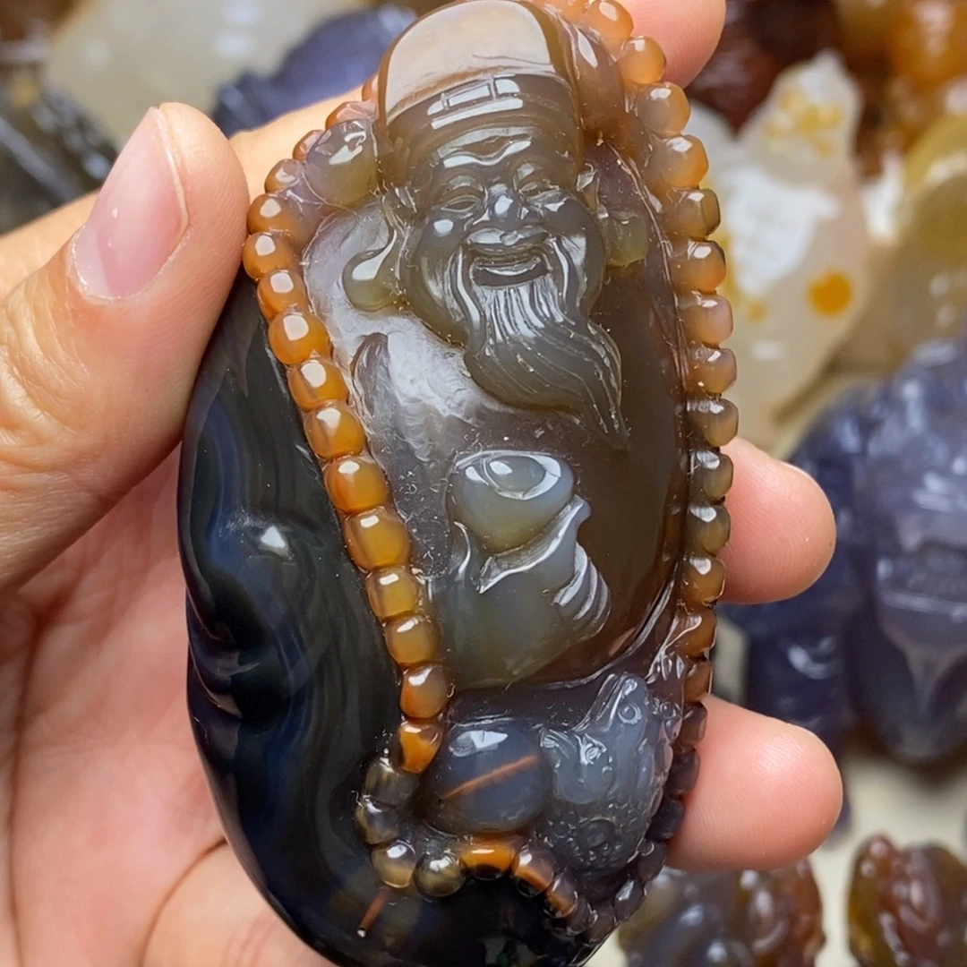 玛瑙/玉髓未镶嵌把件