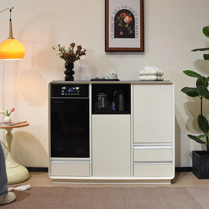 2025新款茶吧机办公室用带冰箱消毒冷冻冷藏一体家用餐边柜泡茶机