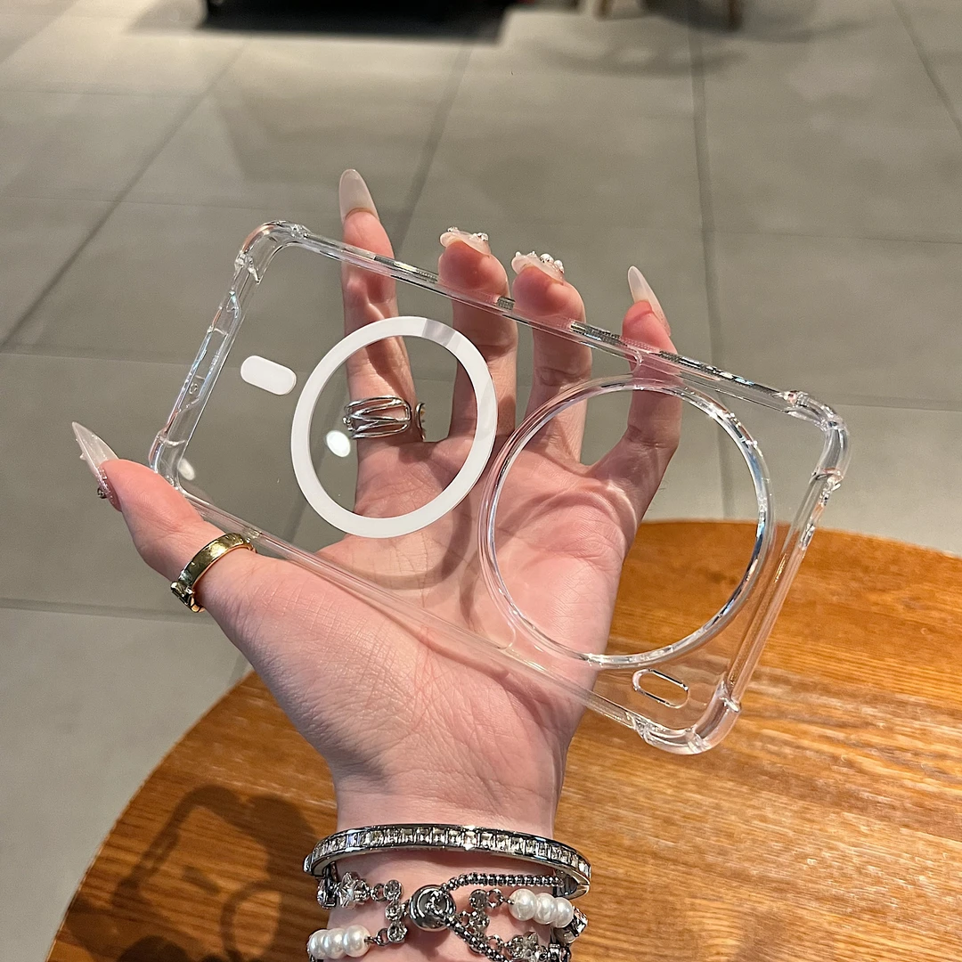 气囊防摔适用vivox300pro磁吸手机壳透明大孔时尚简约新款x200pro