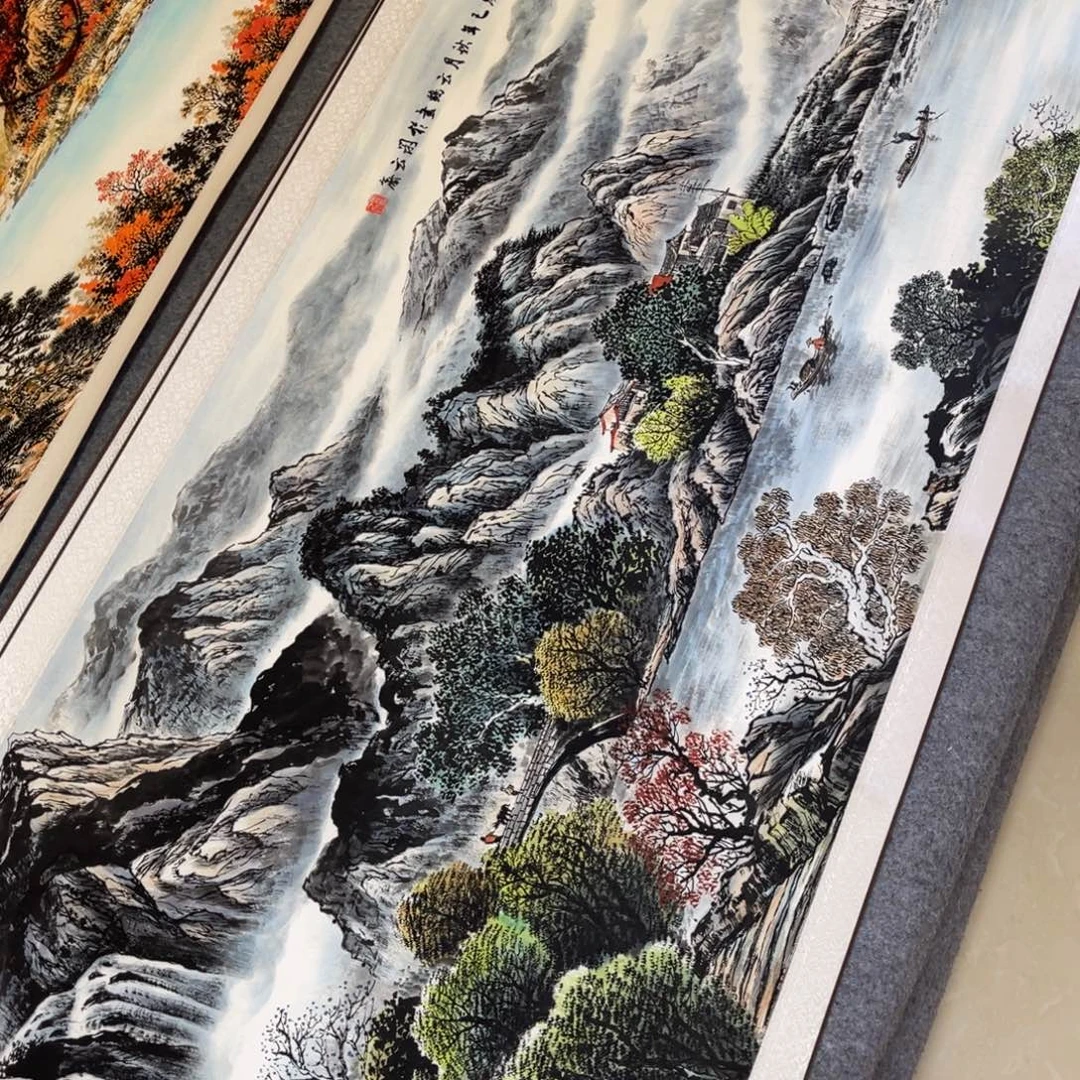 宝地福居六尺横幅东方美学装饰画山水22072