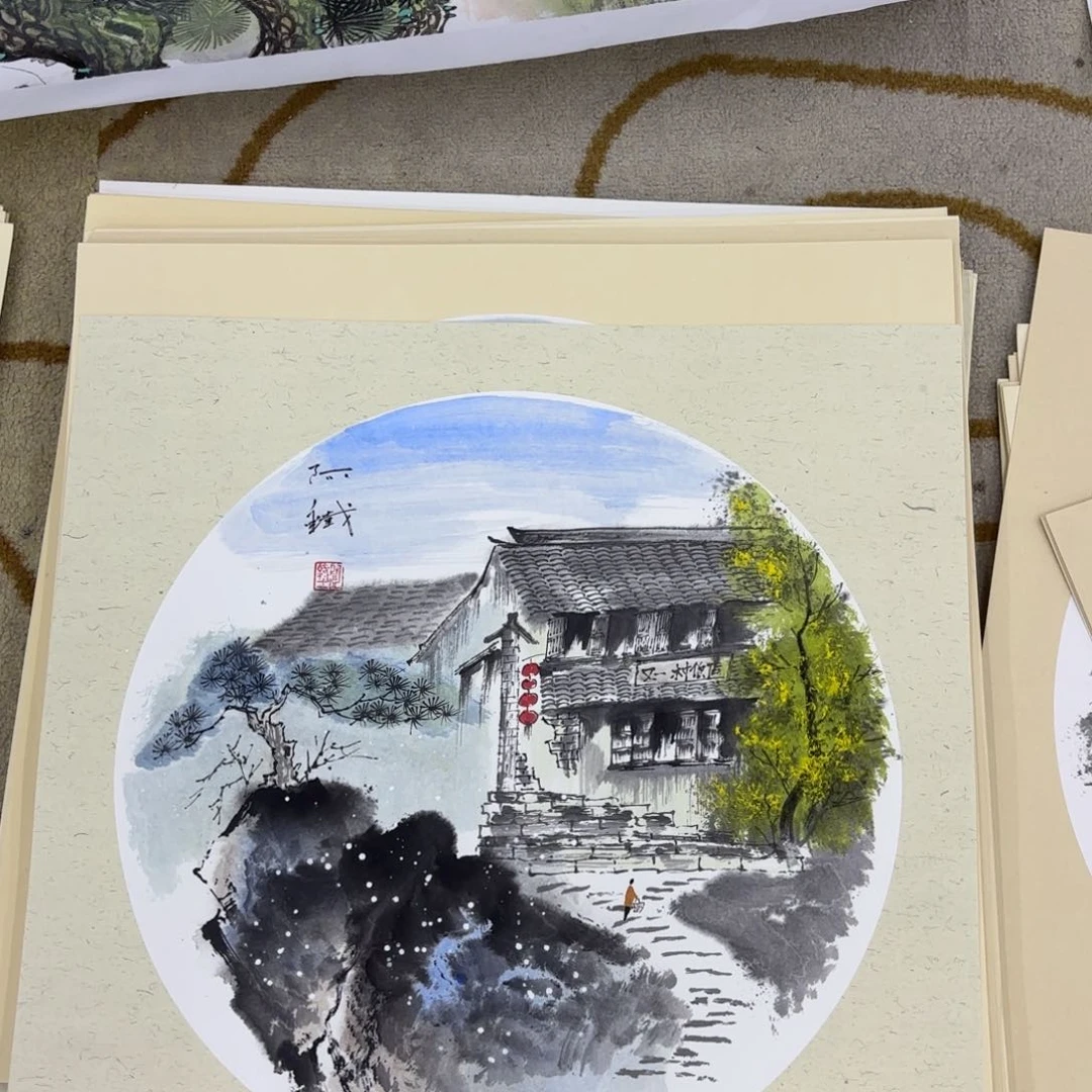 国画啊铁斗方李欣主播