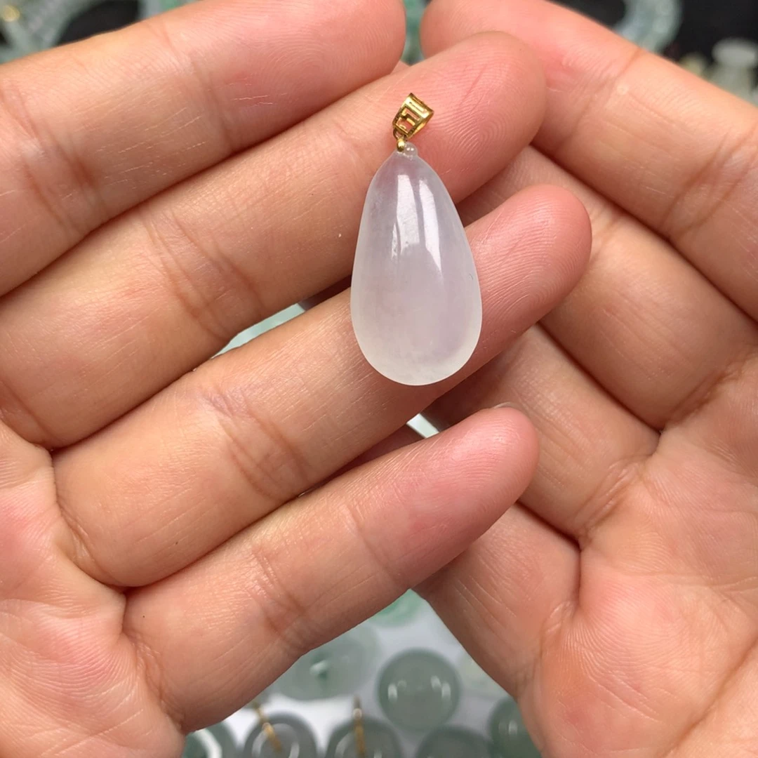 【闪购商品】翡翠18K金镶嵌吊坠(不含链)