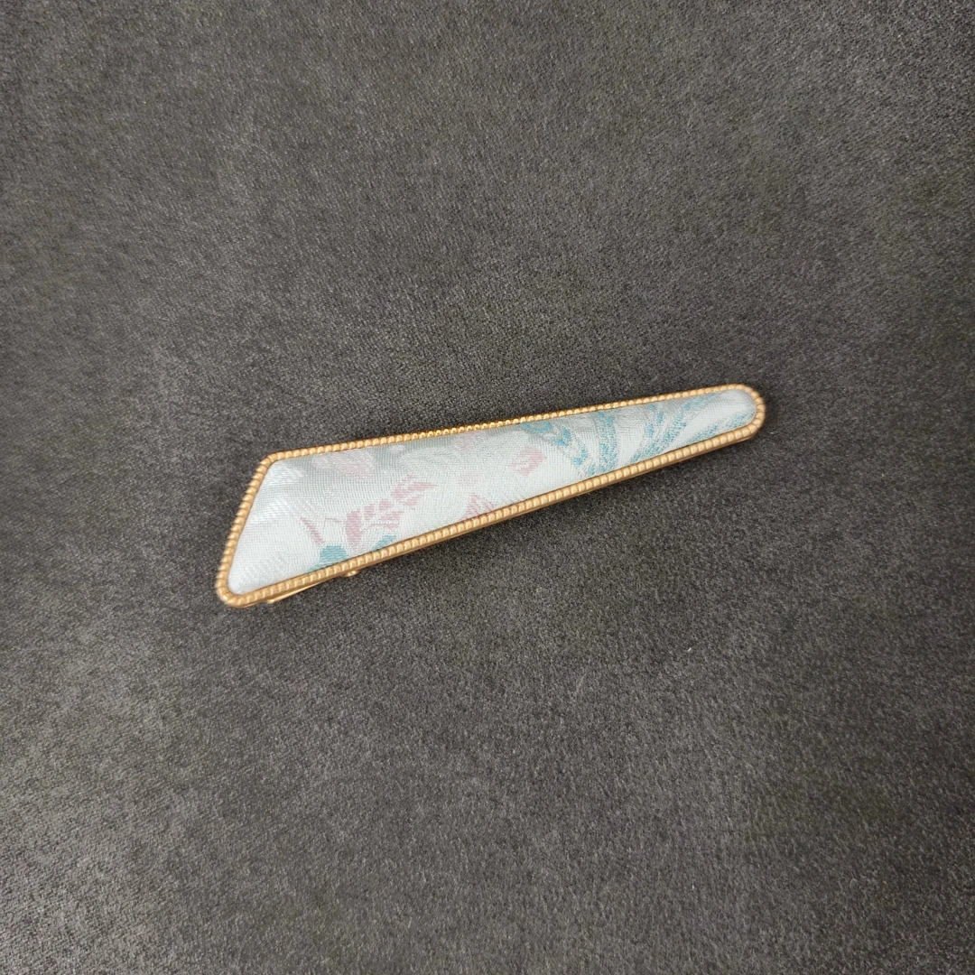 【橙庐】112462原创宝相花宋锦锥形鸭嘴发夹 气质发卡复古风中国风