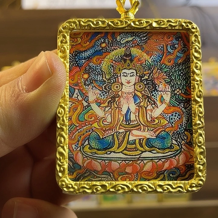 吊坠鼠四臂唐卡5455