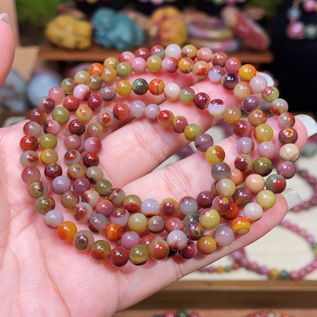 玛瑙/玉髓未镶嵌珠宝半成品盐源玛瑙油画包浆老矿多圈