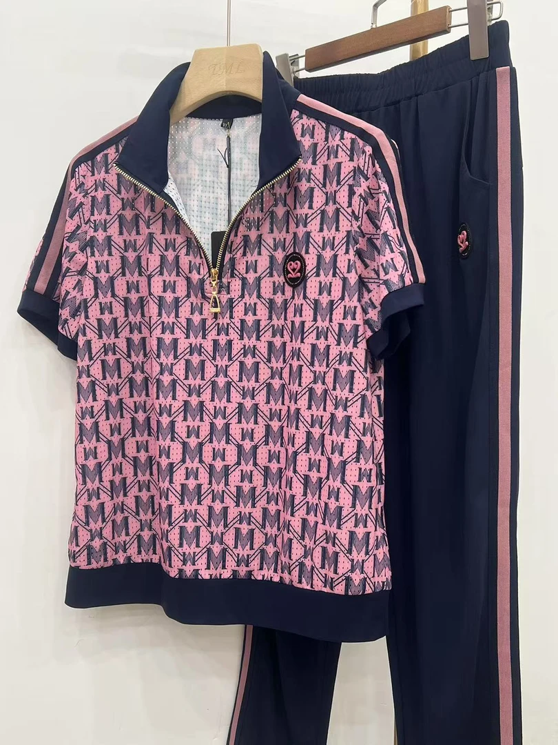 中老年夏季短袖大码宽松运动服套装适合小个子妈妈