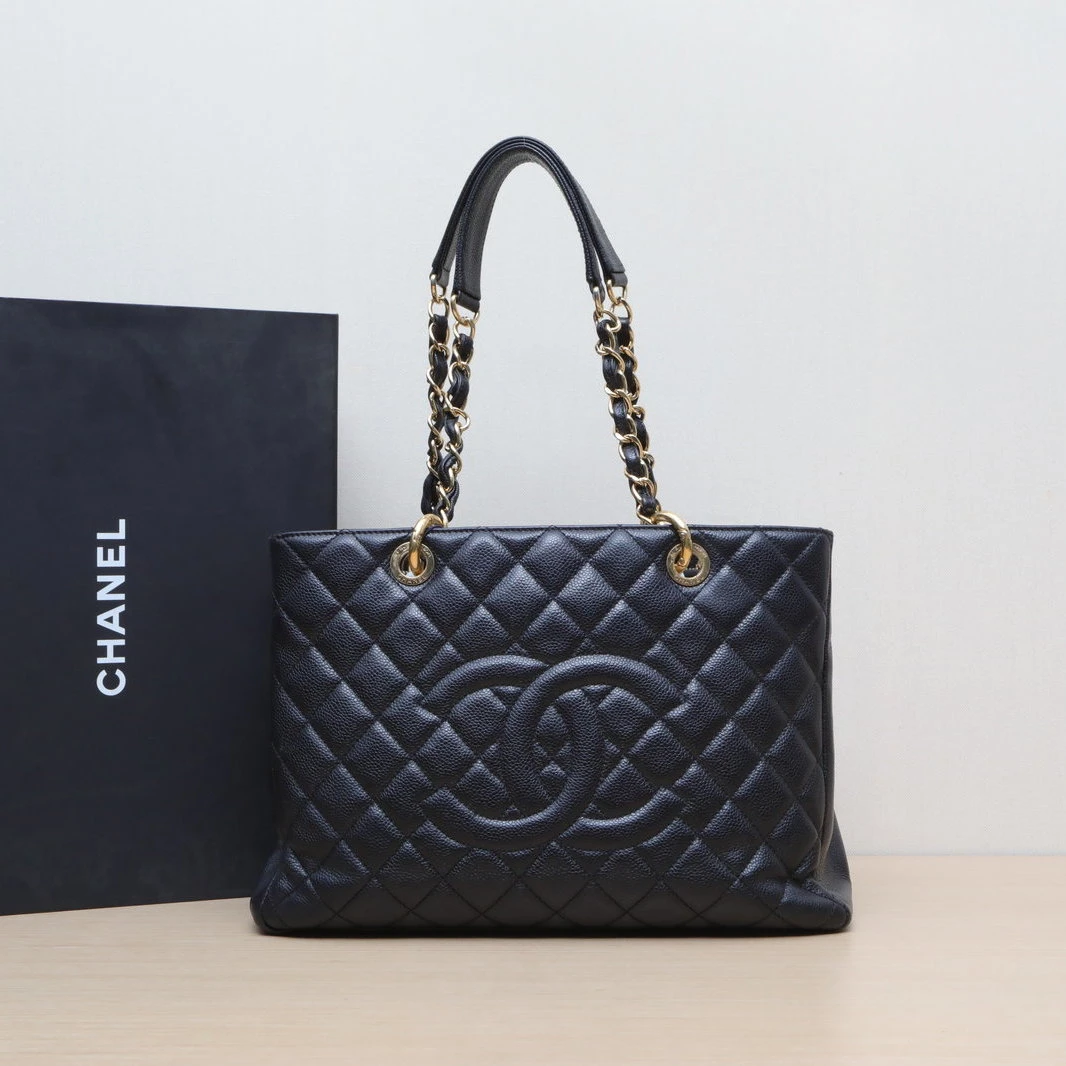 95新 Chanel/香奈儿 【娇】GST 购物袋 33皮革C 14开 金扣 806897