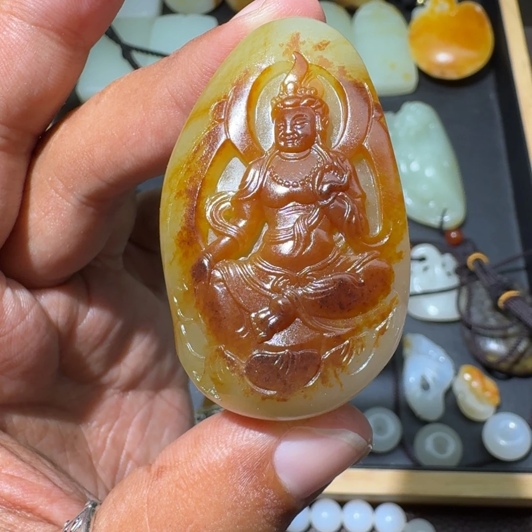 和田玉未镶嵌吊坠(不含链)