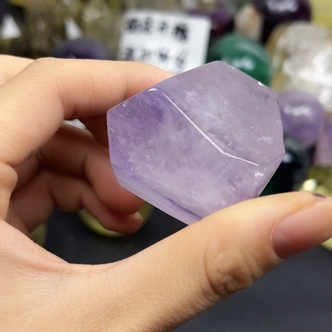 未镶嵌紫晶珠宝半成品419水晶石