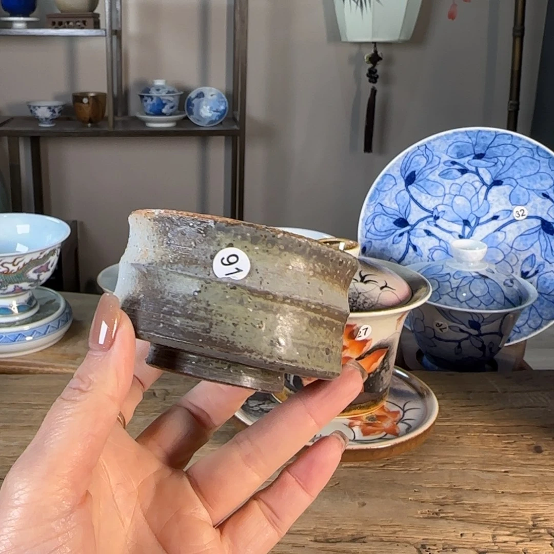 杯景德镇陶瓷柴烧多人