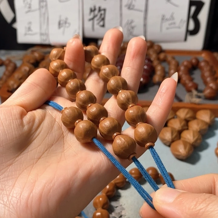 手串橄榄核2121精品蒜头南山小红铁16+2颗