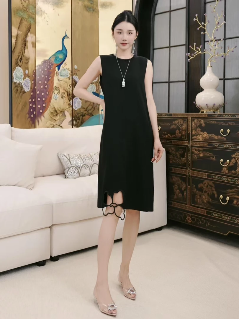 Betty Bairn【洛阳春】高定醋酸无袖背心裙25B-BW9038