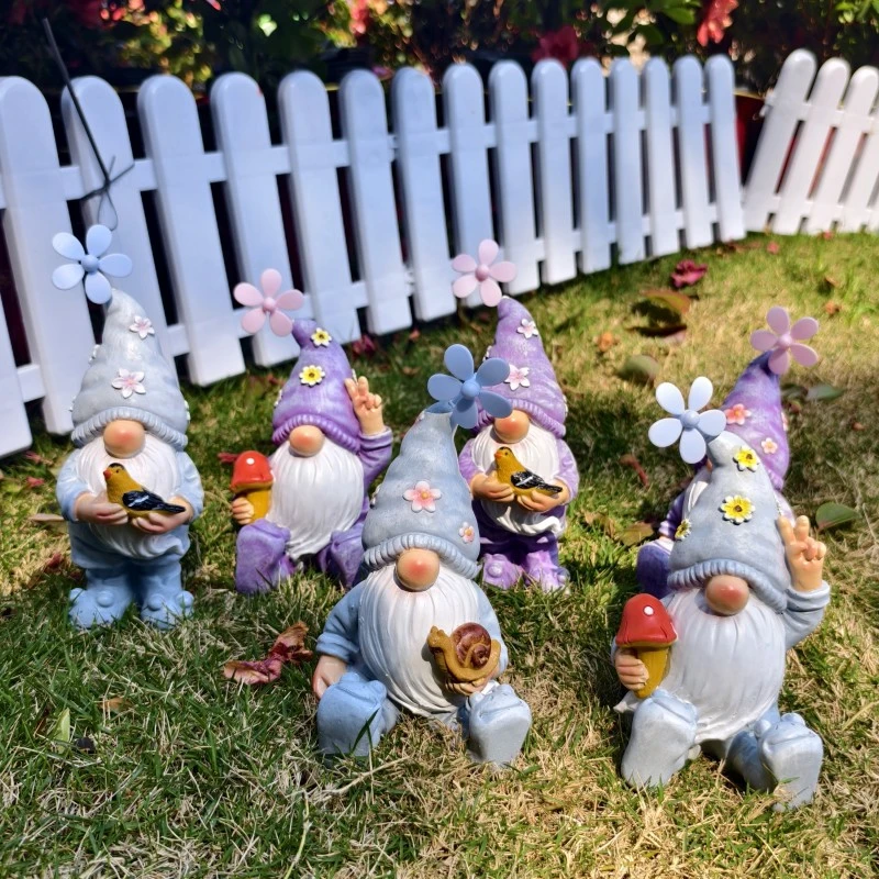 带风车精灵户外草地花园花盆阳台庭院室内外露台桌面装饰摆件送礼