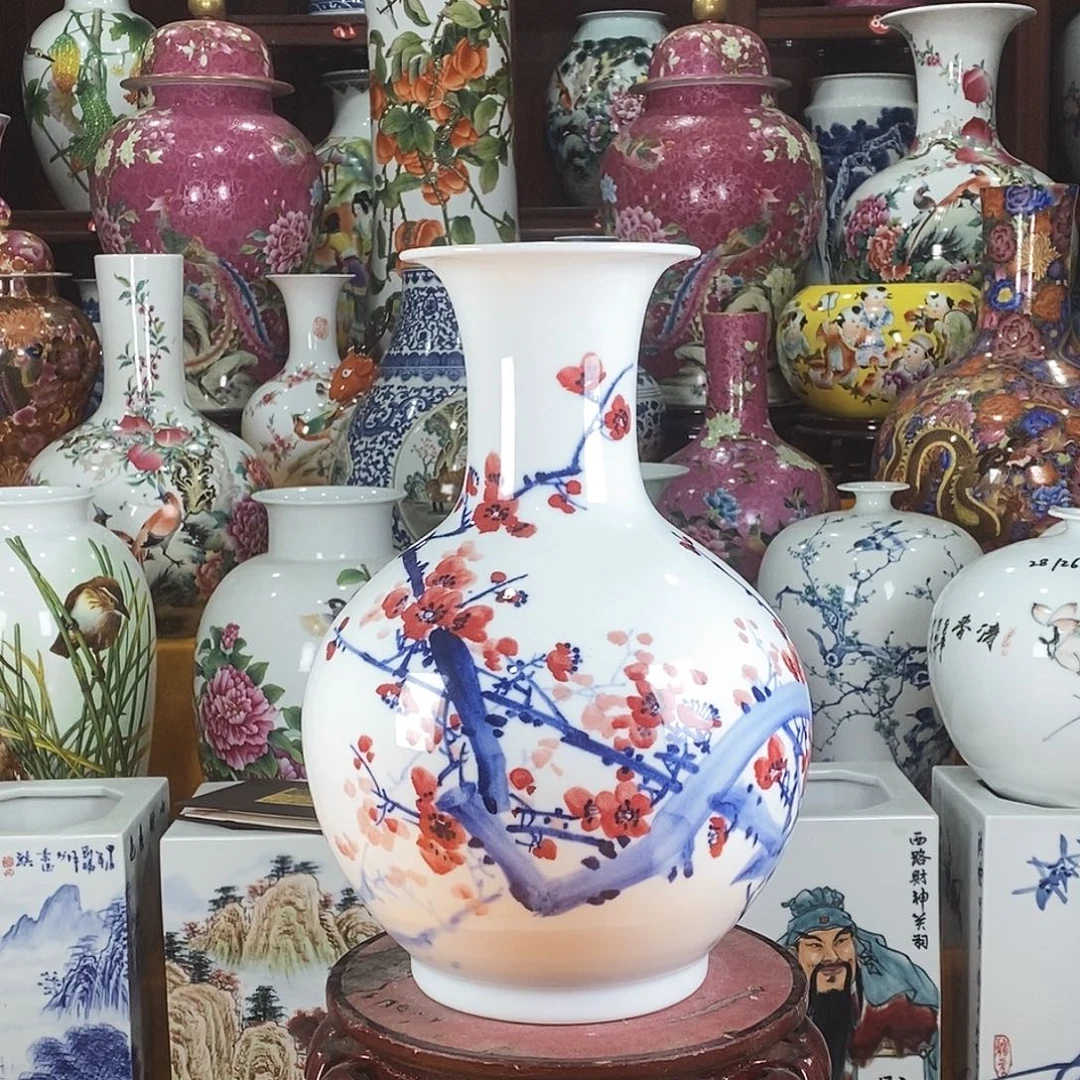 陶摆件景德镇陶瓷赏瓶