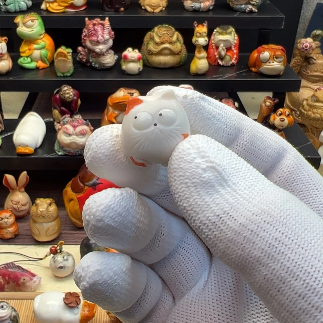 快***7竹江山老师雕刻小猫咪