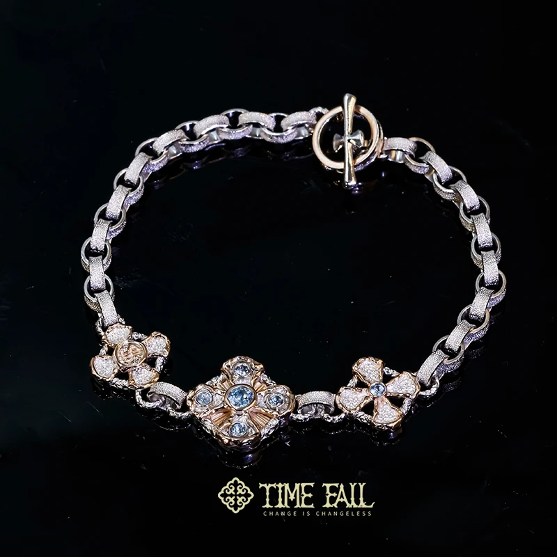 925银手链 国王勋章手链 原创设计潮流个性复古情人节礼物