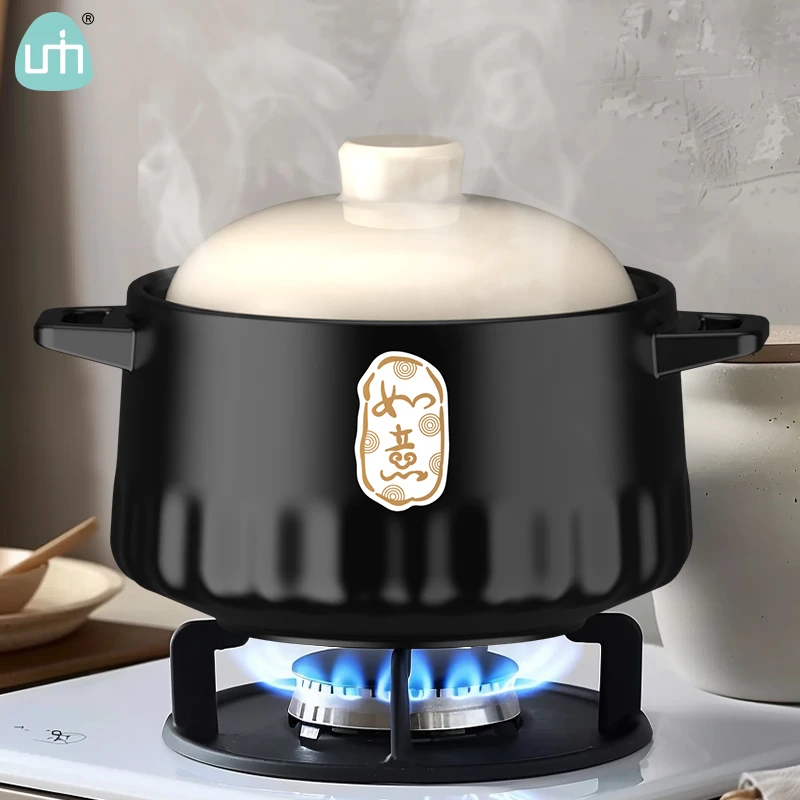 柚米一粒陶瓷砂锅耐热煮粥煲汤炖菜焖煲炖煲明火大容量沙锅煲