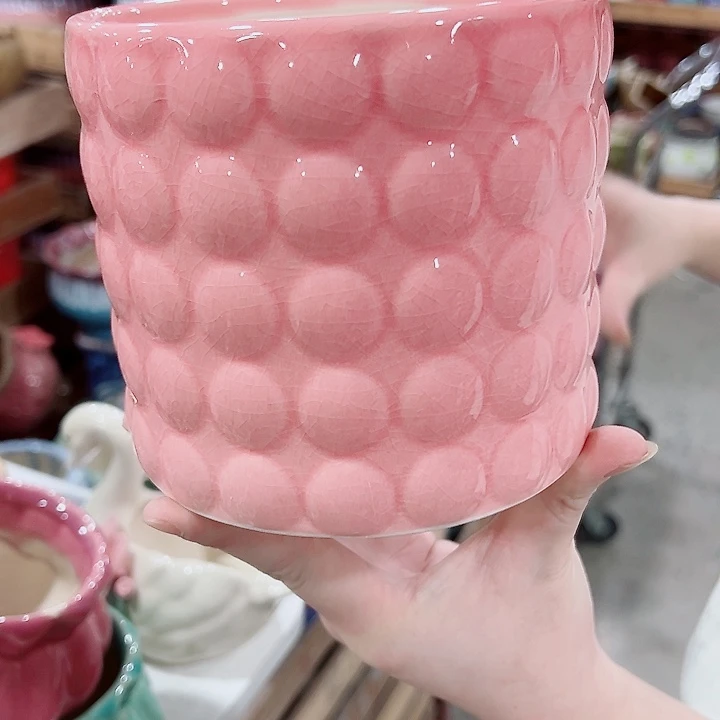 有孔，凑单福利满10元发货陶瓷多肉花盆！