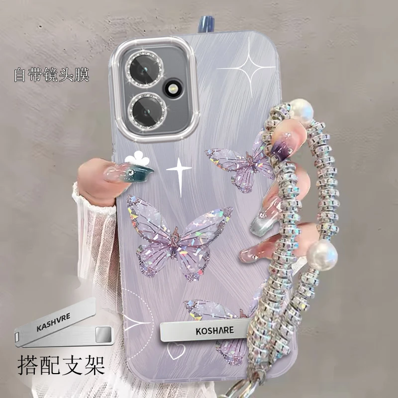 带镜头膜荣耀400手机壳蝴蝶DNN-AN00全包防摔软壳Honor400羽纱新