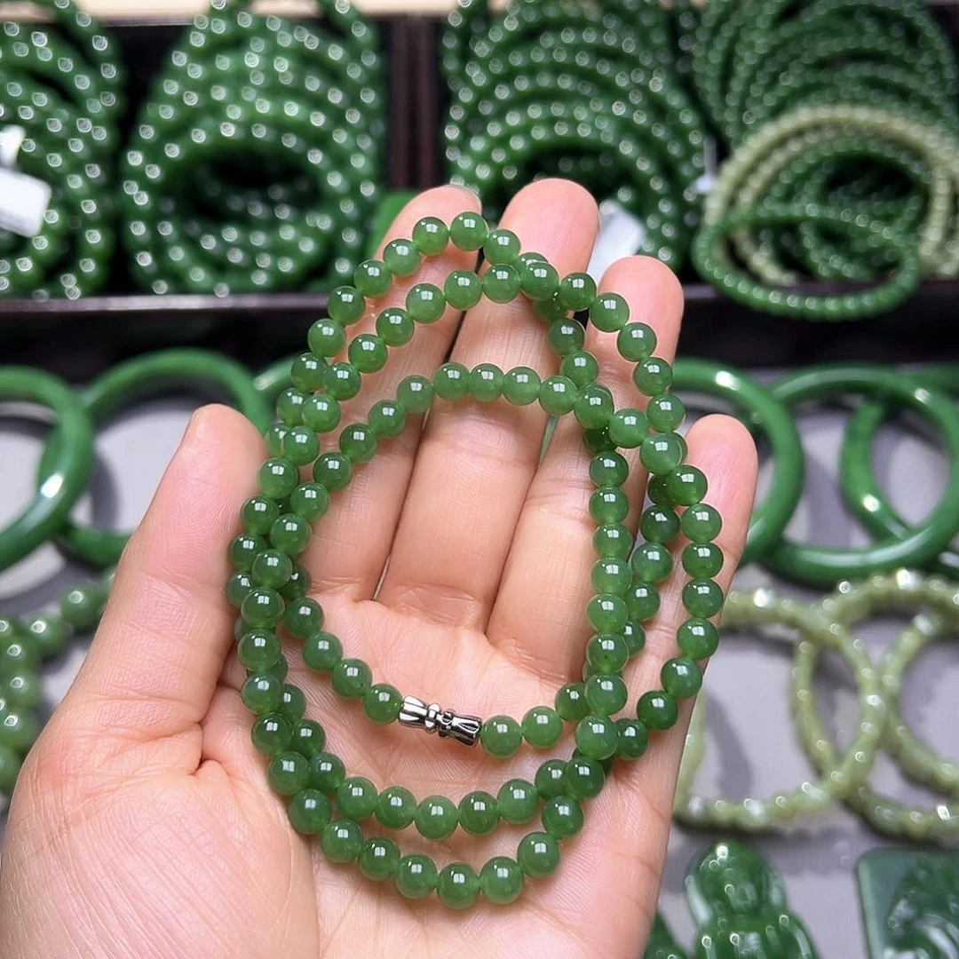 和田玉（碧玉）颈饰未镶嵌