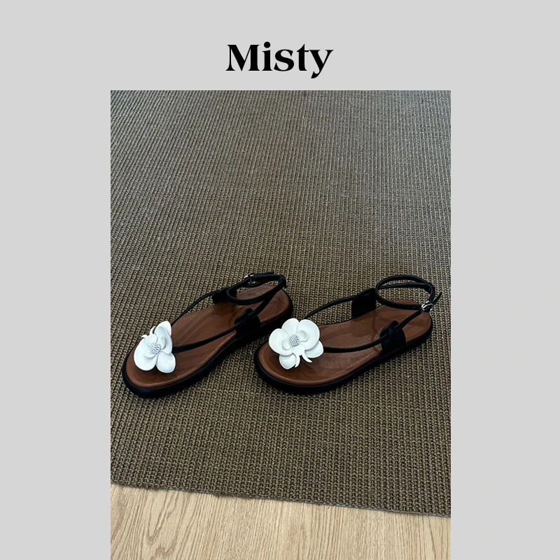 Misty雾屿女鞋|34-40码|2.5cm|2025年夏季通勤松糕底搭扣时装凉鞋