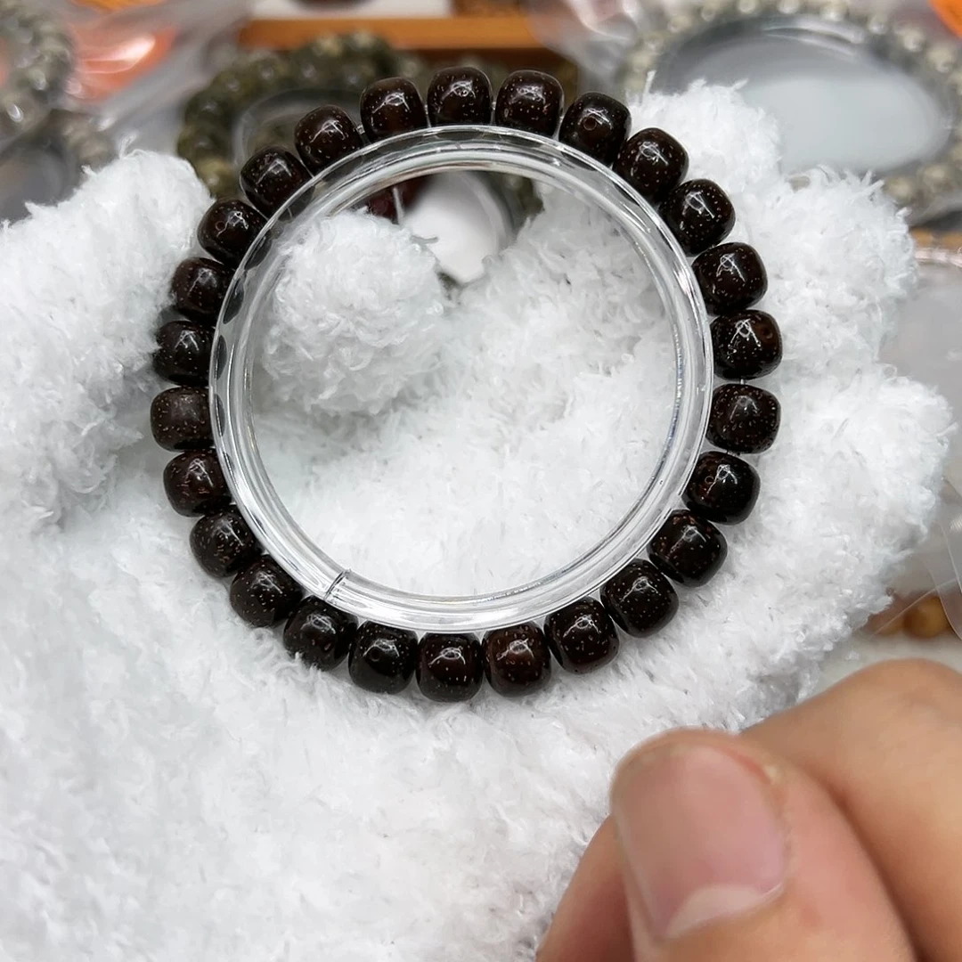 星月菩提手串84傲世糯冰黑金玉华星月菩提单圈98