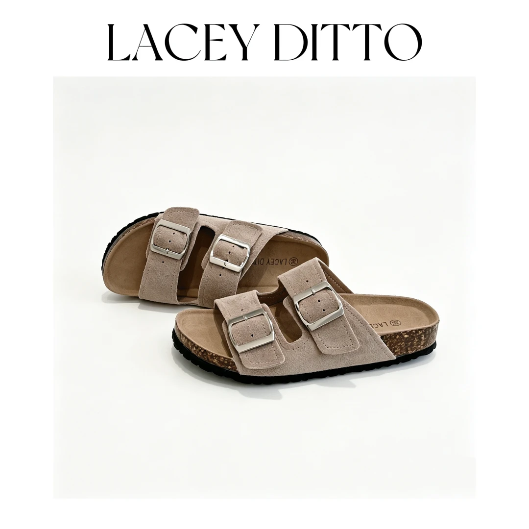 LACEYDITTO 2026 7/11 沙丘色牛皮极简复古勃肯鞋