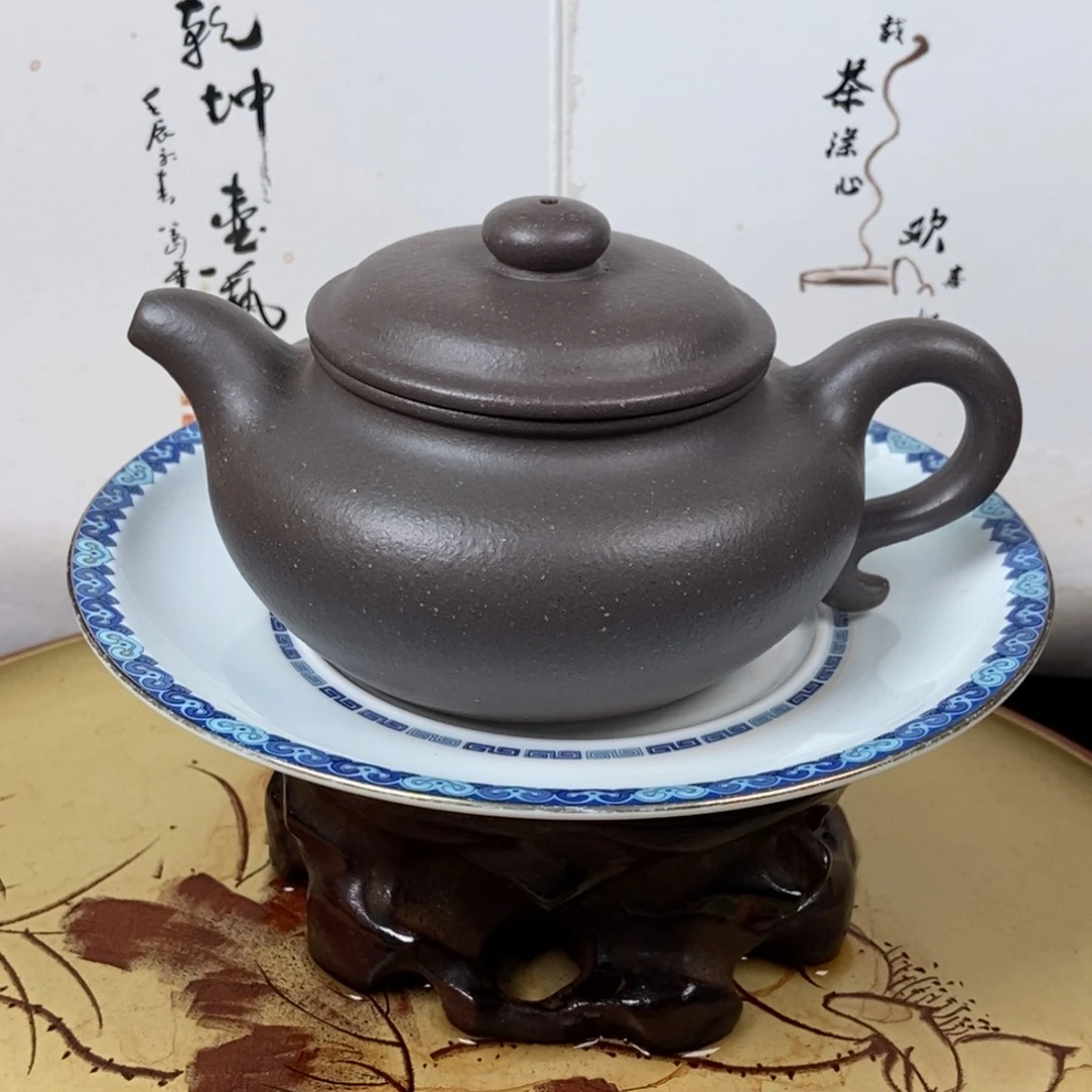 紫砂茶壶大水潭天青全手260