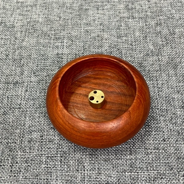 MH实木线香香插木制插座家用办公室客厅茶室熏香炉插座6公分直径