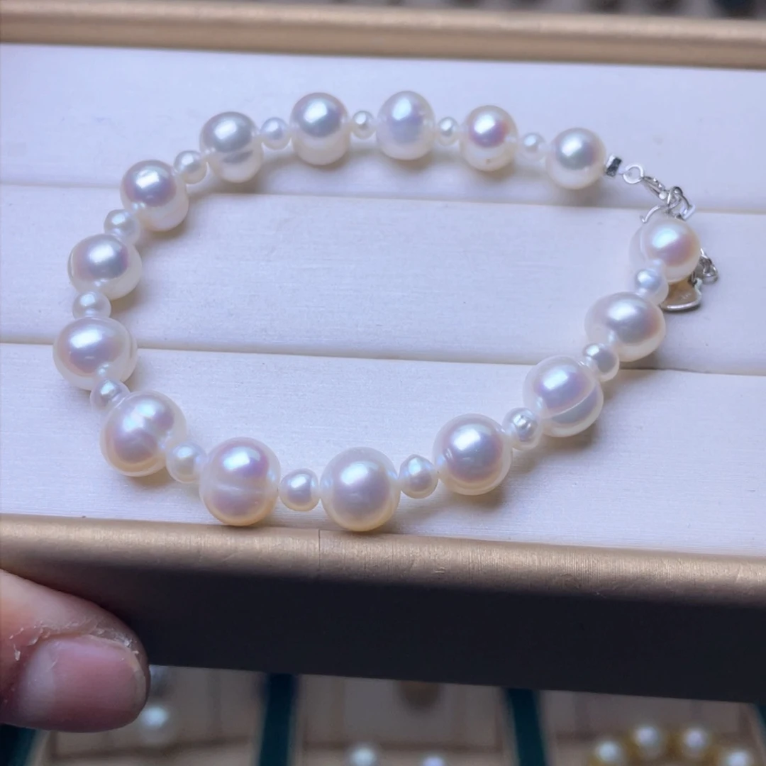 淡水珍珠手链银S925镶嵌