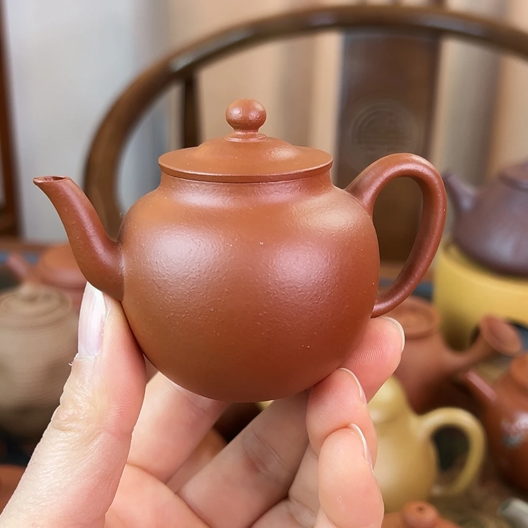 紫砂茶壶精品原矿 古莲子 生砂朱泥 110cc