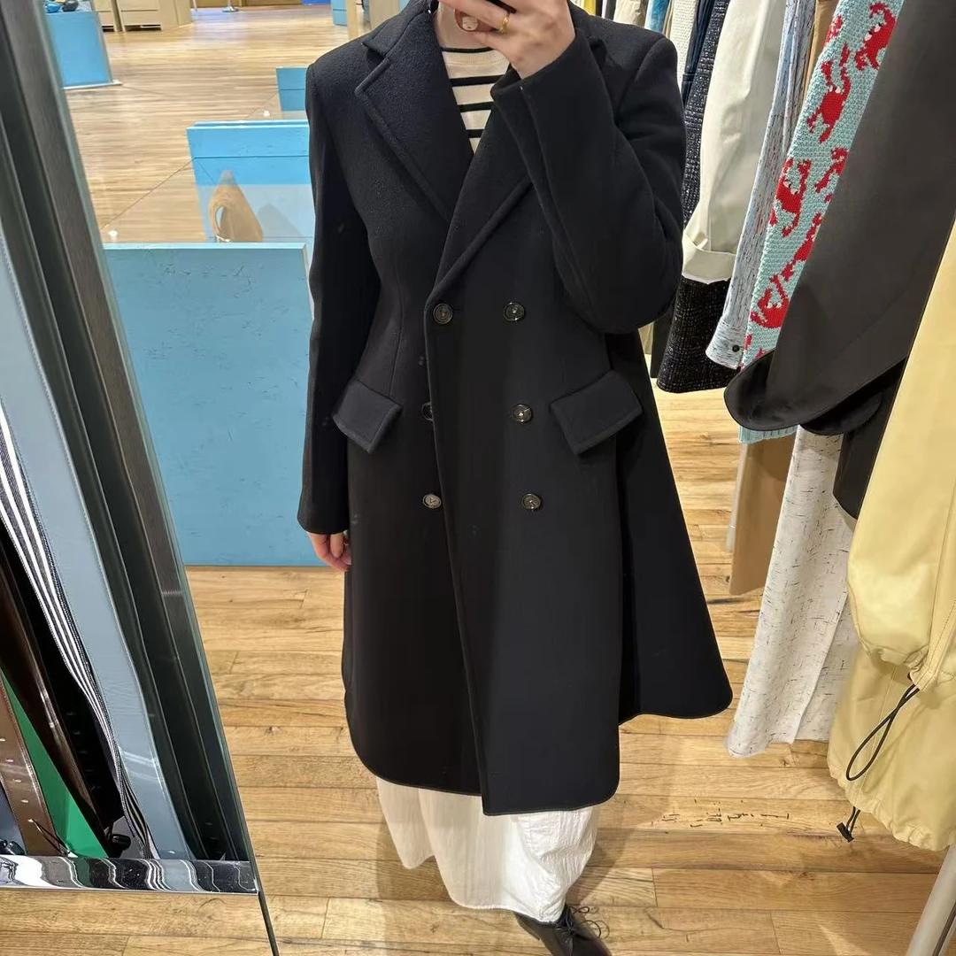 未使用 BOTTEGA VENETA/葆蝶家 BV 黑色风衣长款